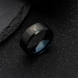 Basic Matte Finish Tungsten Carbide Wedding Band Polished Beveled Edge