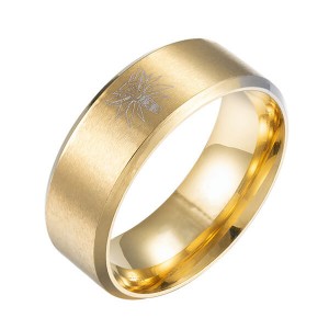 Basic Matte Finish Tungsten Carbide Wedding Band Polished Beveled Edge