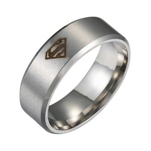 Superman Ring Tungsten 4 Colors Mens Unisex Superhero Cool Guy Rings