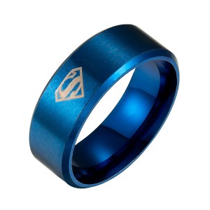 Superman Ring Tungsten 4 Colors Mens Unisex Superhero Cool Guy Rings