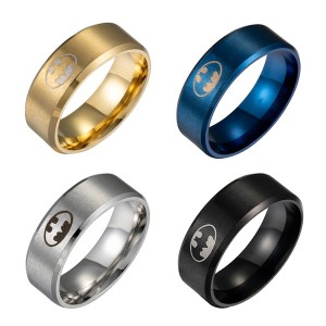 Batman Ring Tungsten 4 Colors Mens Unisex Superhero Cool Guy Rings