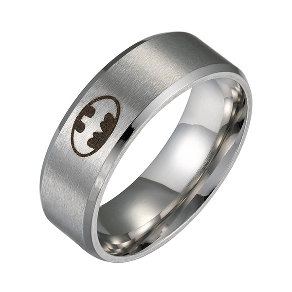 OEM Customized Tungsten Ring Men - Batman Ring Tungsten 4 Colors Mens Unisex Superhero Cool Guy Rings – Ouyuan