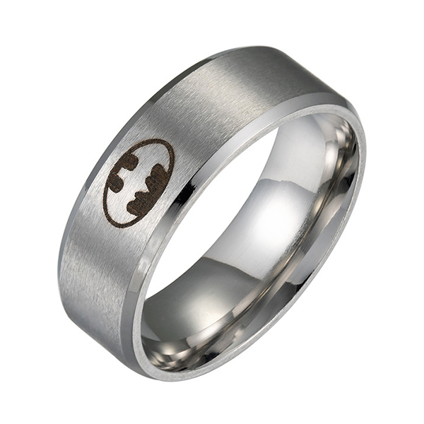 Batman Ring Tungsten 4 Colors Mens Unisex Superhero Cool Guy Rings Featured Image