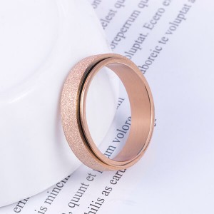 Women’s Men’s 6MM 8MM Fashion Stainless Steel Spinner Ring Sand Blast Finish