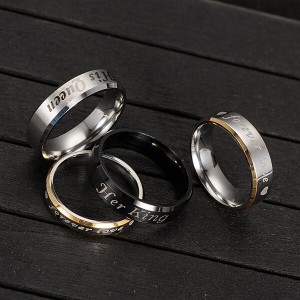Tungsten Rings for Free Personalized Engraved High Polished Bevelled Edge Both Outside and Inside