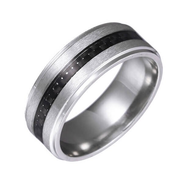 Free sample for Tungsten Carbide Wedding Rings - Tungsten Carbide Rings for Men Women Single Bands Domed Sandblasted Finish Comfort Fit – Ouyuan