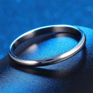 2mm Titanium Steel Classical Plain Stackable Wedding Band Ring