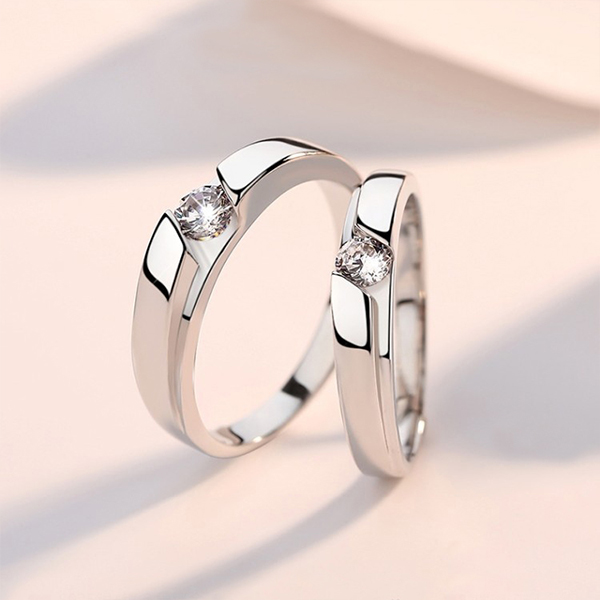 New Arrival China European Wedding Band Ring - Wedding Bands Engagement Rings for Women Silver Plated Cubic Zirconia Eternity Rings – Ouyuan detail pictures