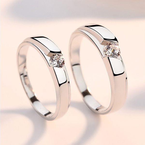 New Arrival China European Wedding Band Ring - Wedding Bands Engagement Rings for Women Silver Plated Cubic Zirconia Eternity Rings – Ouyuan detail pictures