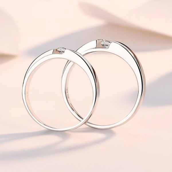 New Arrival China European Wedding Band Ring - Wedding Bands Engagement Rings for Women Silver Plated Cubic Zirconia Eternity Rings – Ouyuan detail pictures