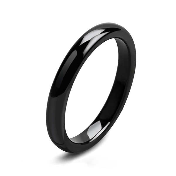 Unique Jewelry Black And White Ceramic Wedding Band Classic High Polished Featured Image