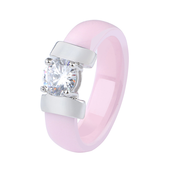 The New Ceramic Ring White Bling Plus Cubic Zirconia For Women Featured Image