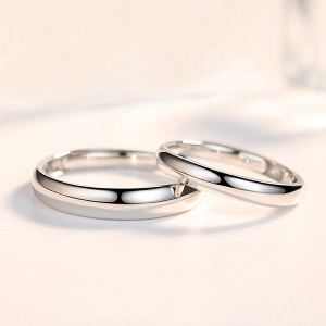 Silver Plated-Tone Domed High Polished Plain Tungsten Wedding Ring Band for Men&Women