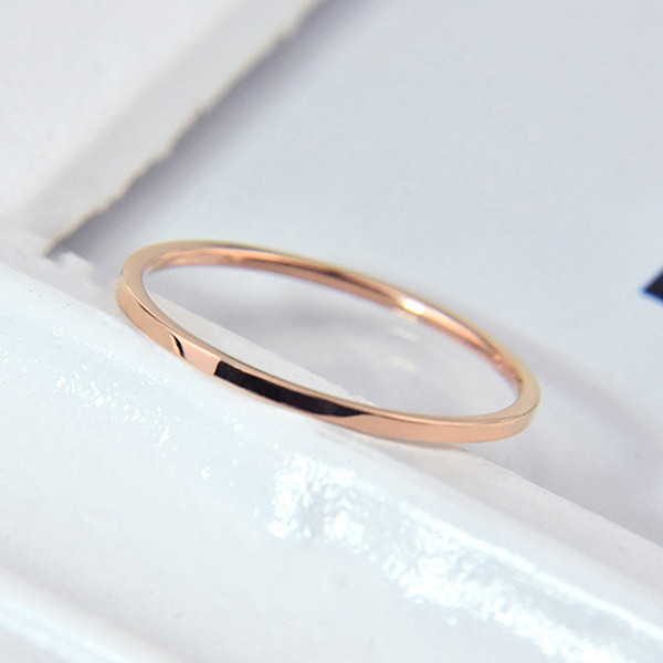 Manufacturer of Tungsten Ring Info - Simple 1MM Ultra-Fine Stacked Titanium Steel Ring for Women – Ouyuan detail pictures