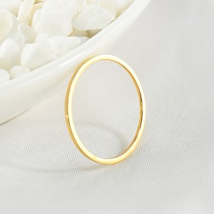 Simple 1MM Ultra-Fine Stacked Titanium Steel Ring for Women