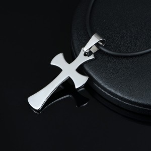 Competitive Price for China High Quality New Fashion Stainless Steel Man Cross Stainless Steel Necklace