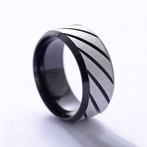 Simple Stainless Steel Inner Arc Double Bevel Edge Batch Flower Twill Horizontal Sand Ring