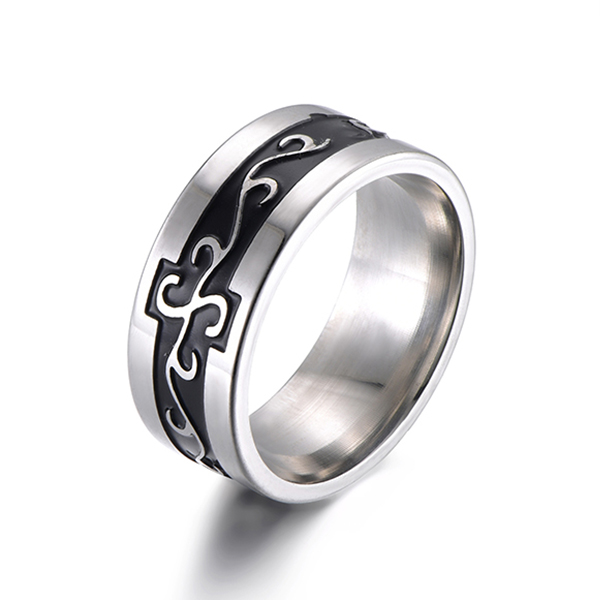 Wholesale Women and Mens Jewelry Simple Hip Hop Fashion Stainless Steel Rings Featured Image