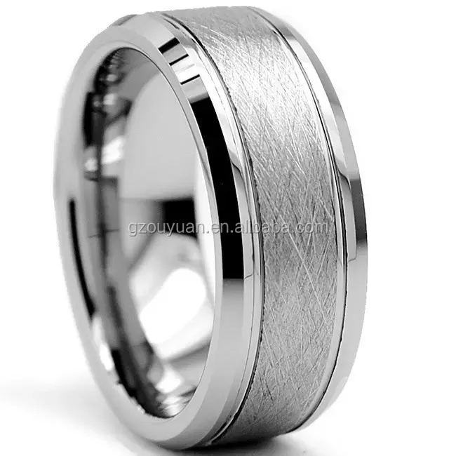 jewelry 8mm silver blank tungsten carbide ring women men rings Comfort Fit Featured Image