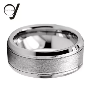 jewelry 8mm silver blank tungsten carbide ring women men rings Comfort Fit