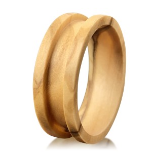 High Quality 4mm 6mm 8mm Dome Edge Raw Blank Base Whiskey Barrel Oak Wood Ring Cores For Inlay