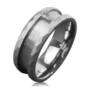 Wholesale 8mm Mens Blank Tungsten Carbide Wedding Ring For Inlay