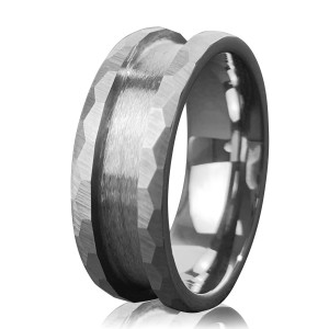 Wholesale 8mm Mens Blank Tungsten Carbide Wedding Ring For Inlay