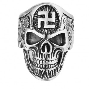 Hot Selling Men Stainless Steel Skeleton Finger Punk Style Gothic Skull Rings