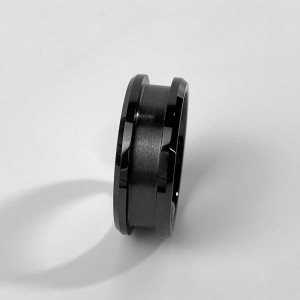 High Quality 8 Mm Black Ceramic Ring Blank For Off-set Inlay